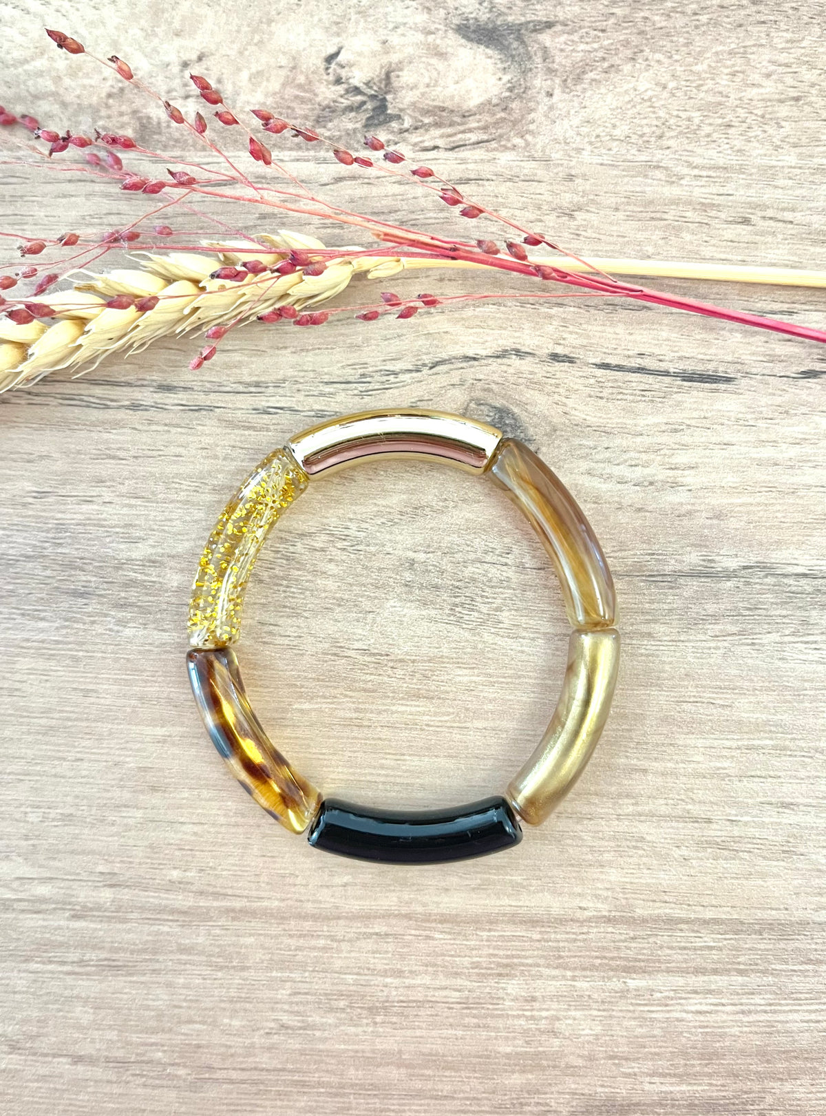 Bracelet fin noir/doré ✨