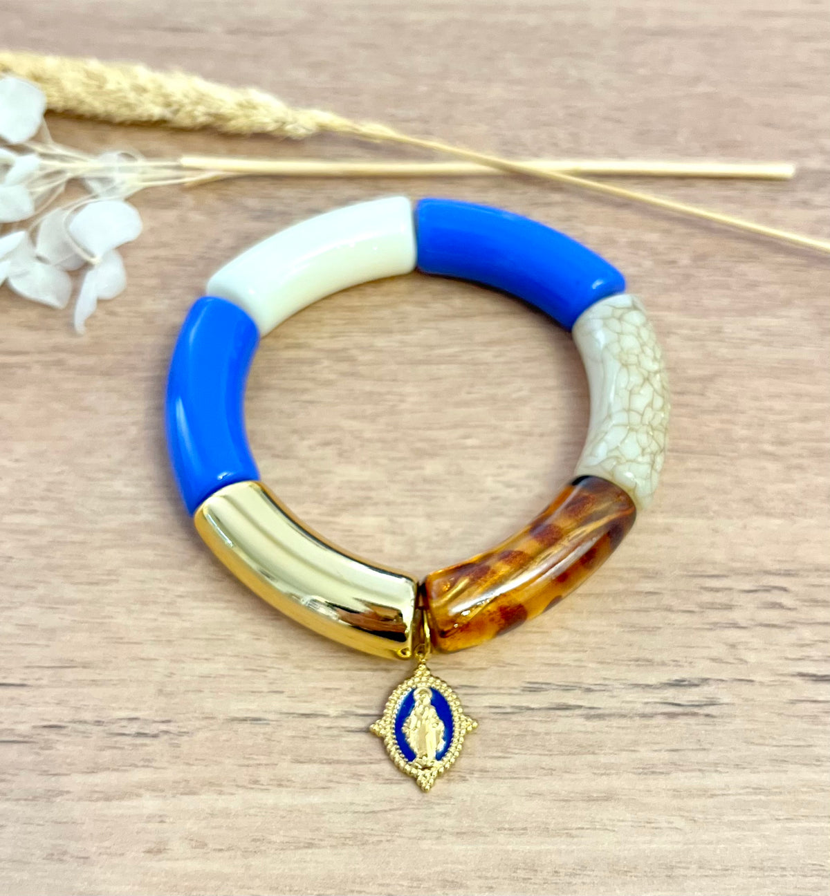 Bracelet bleu/léopard ✨