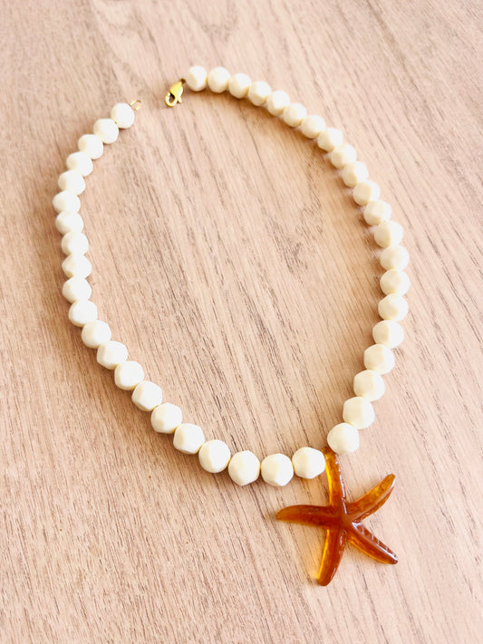 Collier écru étoile de mer ✨